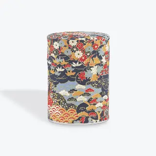 Boîte à thé washi Akemi Esprit Céladon, feuilles de ginkgo jaunes et grises, vignette 61