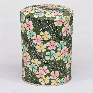 Boîte à thé washi Akemi Esprit Céladon, feuilles de ginkgo jaunes et grises, vignette 6