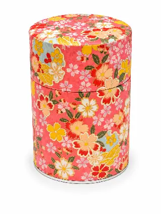Boîte à thé washi Akemi Esprit Céladon, feuilles de ginkgo jaunes et grises, vignette 29