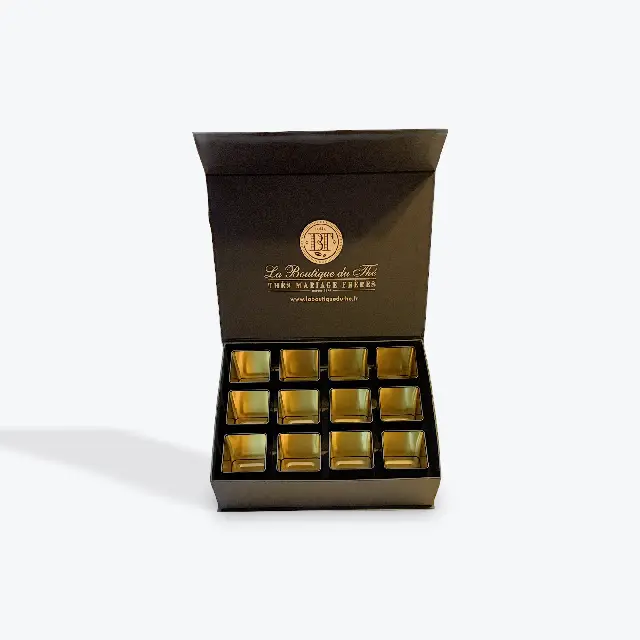 Coffret Cadeau 12 Boîtes Métal Pour Thés