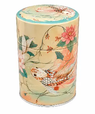 Boîte à thé illustrée Aijin Esprit Céladon, deux fillettes en kimono, paysage aquarelle, vignette 13