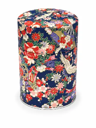 Boîte à thé washi Akemi Esprit Céladon, feuilles de ginkgo jaunes et grises, vignette 47