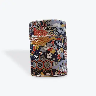 Boîte à thé washi Akemi Esprit Céladon, feuilles de ginkgo jaunes et grises, vignette 57