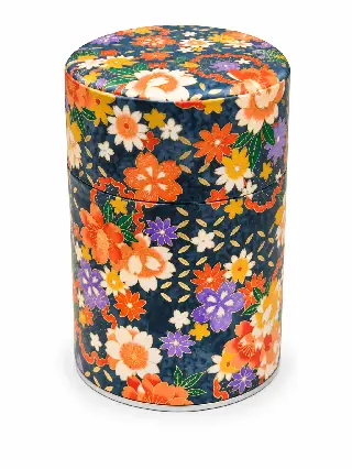 Boîte à thé washi Akemi Esprit Céladon, feuilles de ginkgo jaunes et grises, vignette 32