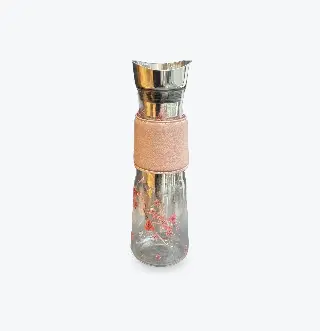 Carafe en verre avec filtre Eve, décor Amami, tamis inox et couvercle verseur, vignette 2