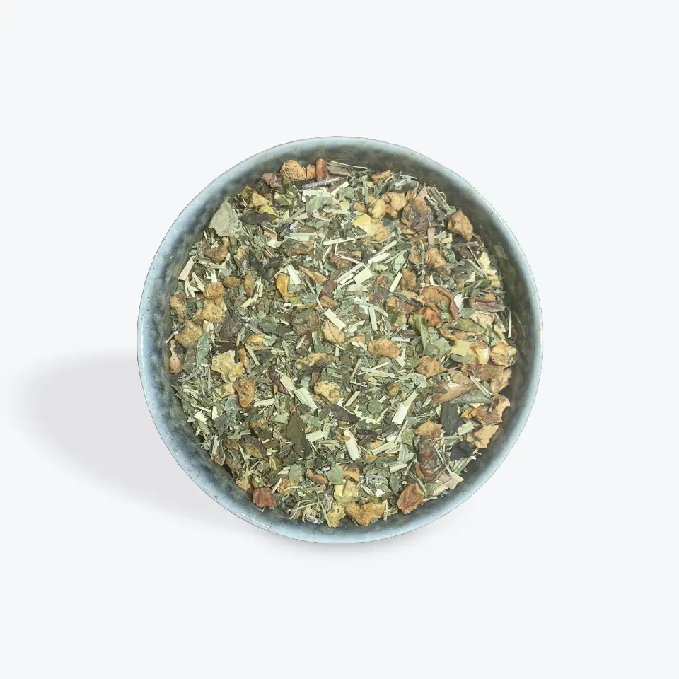 Infusion bio Núcleo de Calma : pomme, cannelle, cacao et herbes