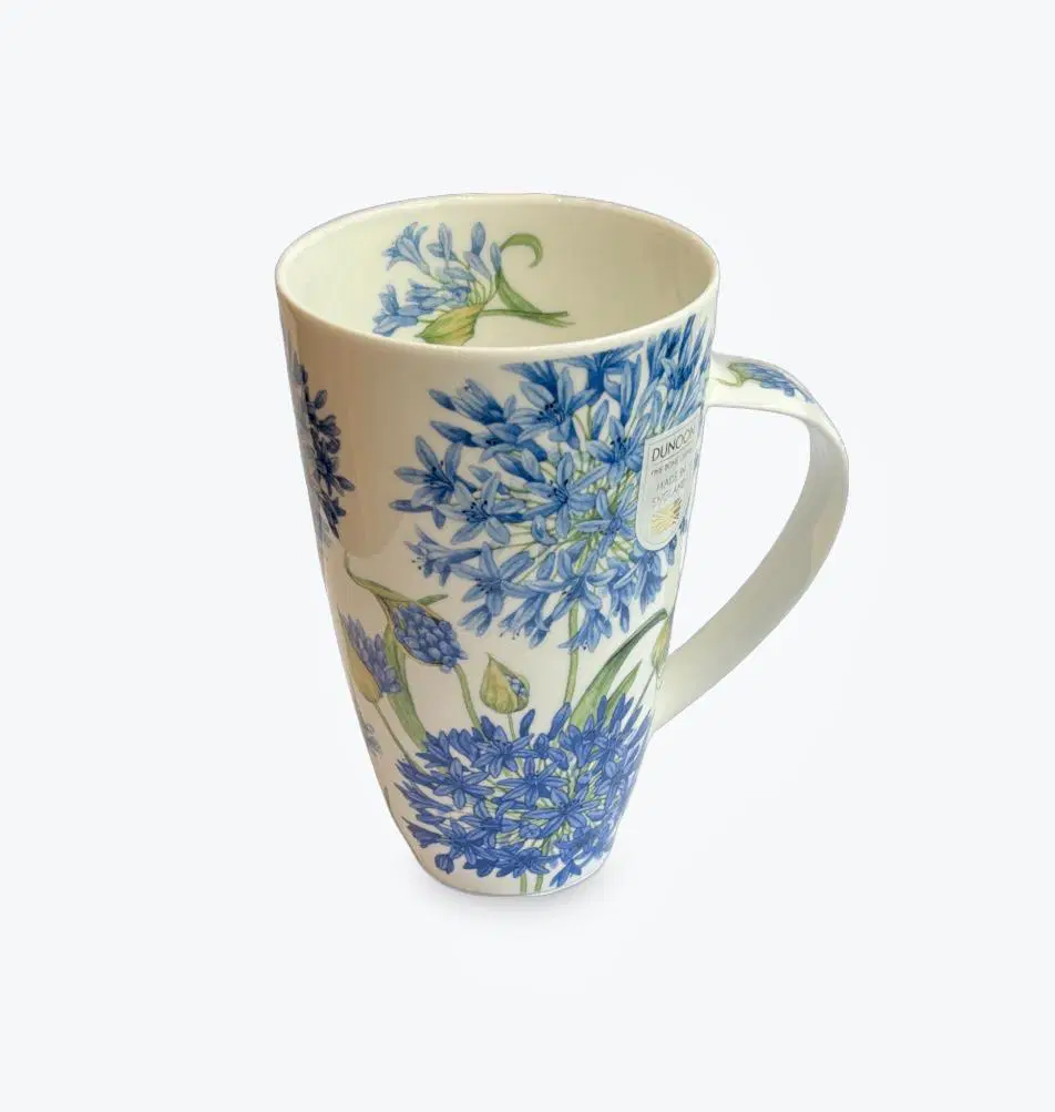 Mug fine bone china Dunoon Agapanthus, porcelaine fine anglaise, Henley