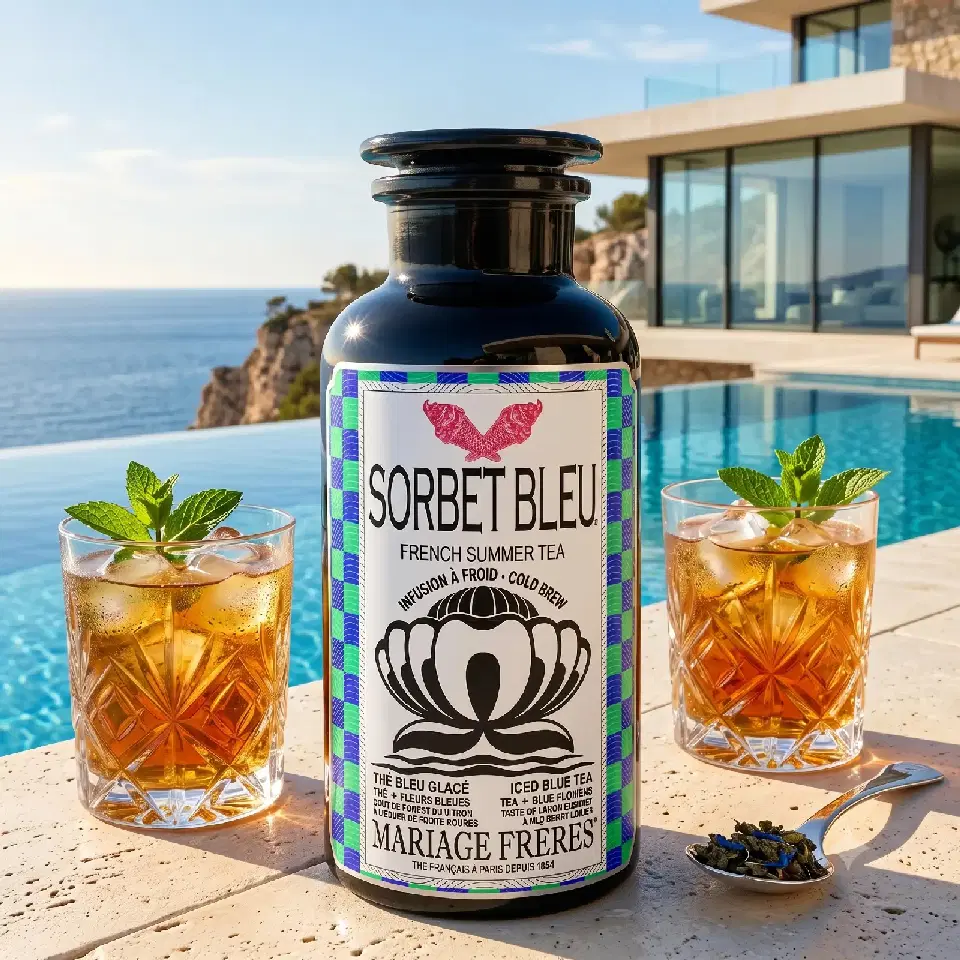 Sorbet Bleu, thé glacé Mariage Frères