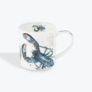 Mug fine bone china Dunoon Dollyhotdogs (Homard), porcelaine fine anglaise, Orkney, vignette 1
