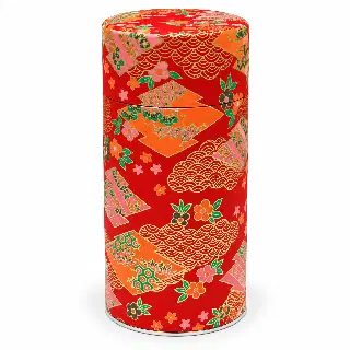 Boîte à thé washi Arida 150 g Esprit Céladon, grues blanches sur fond vert, vignette 13