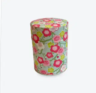 Boîte à thé washi Akemi Esprit Céladon, feuilles de ginkgo jaunes et grises, vignette 72
