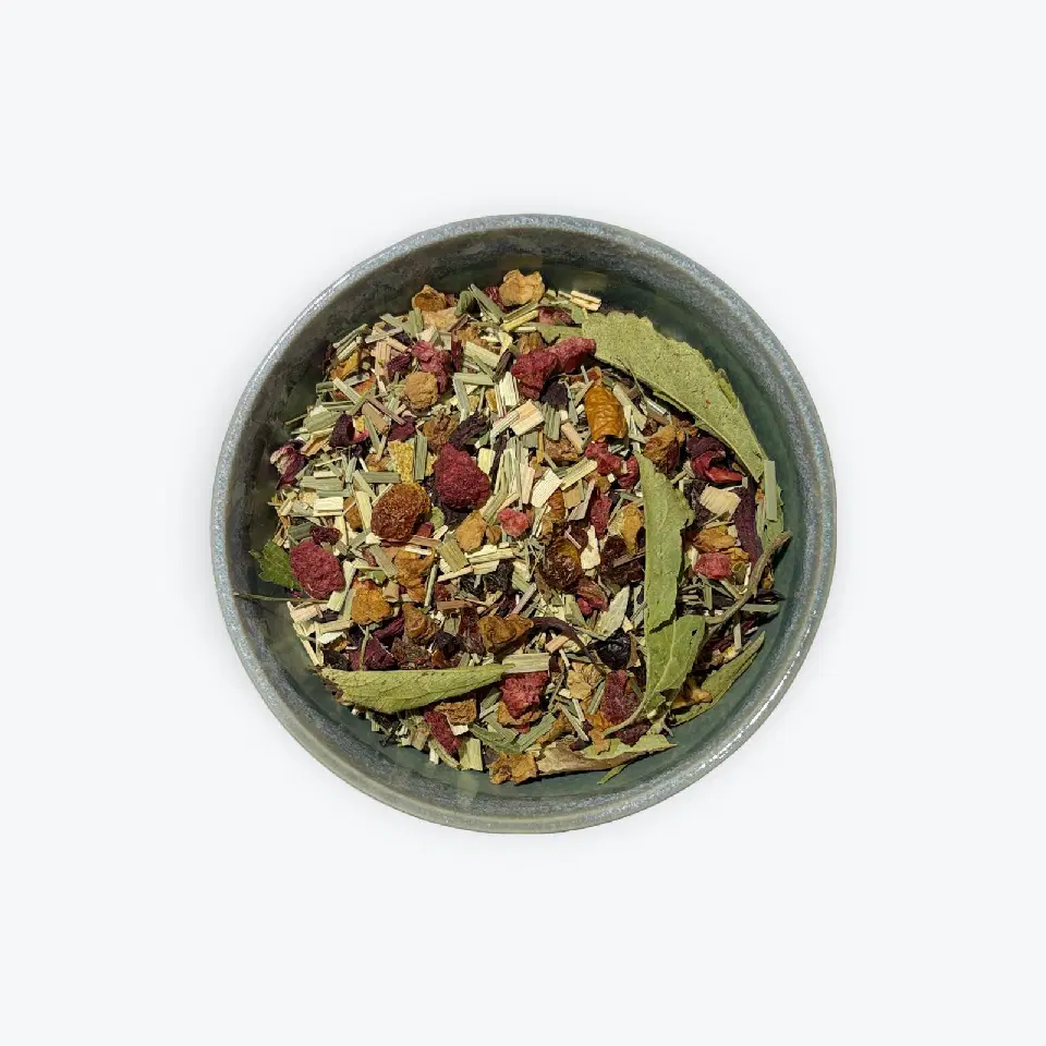 Infusion bio Orange Dorée : orange, pomme, framboise et stévia