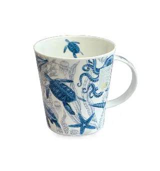 Mug fine bone china Dunoon Blue Ocean, porcelaine fine anglaise, Lomond, vignette 1