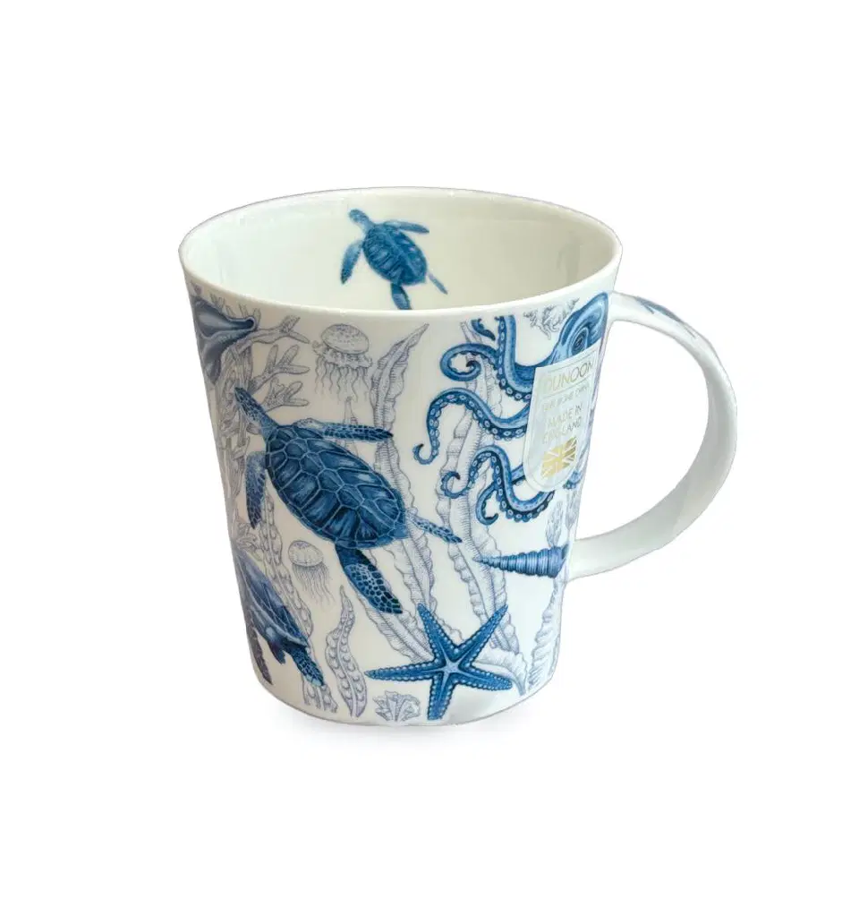Mug fine bone china Dunoon Blue Ocean, porcelaine fine anglaise, Lomond