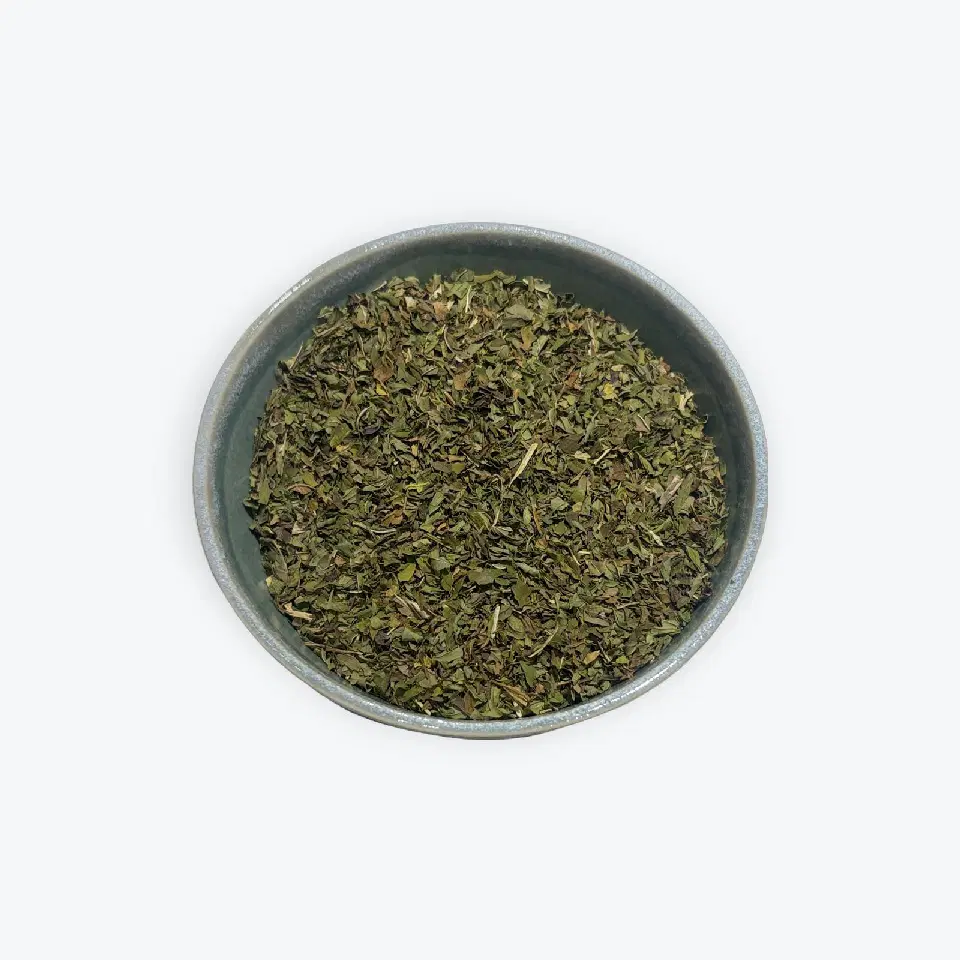Infusion de feuilles de menthe poivrée