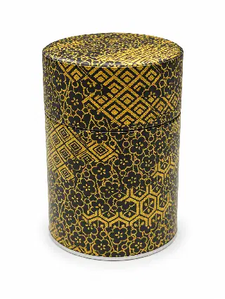Boîte à thé washi Akemi Esprit Céladon, feuilles de ginkgo jaunes et grises, vignette 33