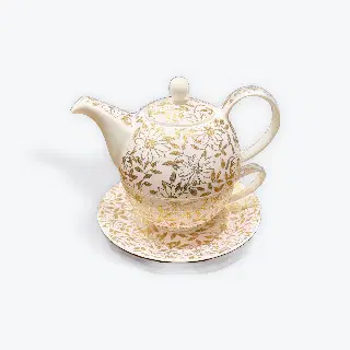 Service tea for one Dunoon Aqua, porcelaine fine anglaise, Tea For One, vignette 2
