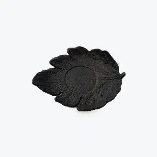 sous-tasse en fonte motif feuille Mariage Frères rouille, vignette 3