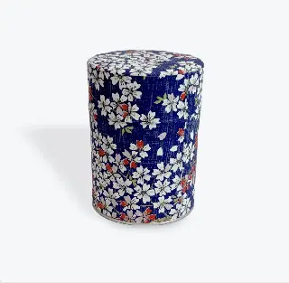 Boîte à thé washi Akemi Esprit Céladon, feuilles de ginkgo jaunes et grises, vignette 13