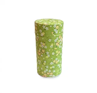 Boîte à thé washi Arida 150 g Esprit Céladon, grues blanches sur fond vert, vignette 11