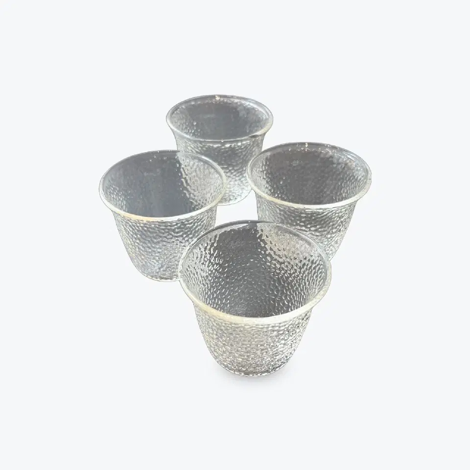 Lot de 4 coupes en verre oriental 50 ml pour le thé