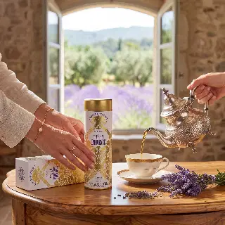 Thé en Provence, thé vert lavande Mariage Frères, vignette 1