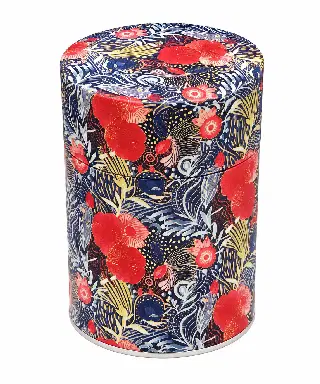 Boîte à thé washi Akemi Esprit Céladon, feuilles de ginkgo jaunes et grises, vignette 36