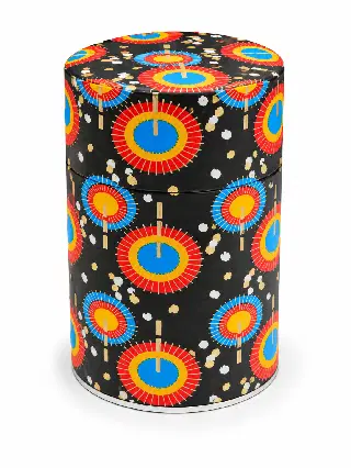 Boîte à thé washi Akemi Esprit Céladon, feuilles de ginkgo jaunes et grises, vignette 46