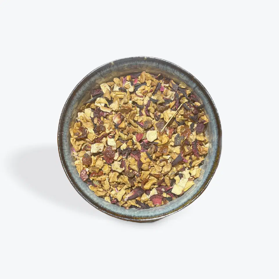 Tisane aux fruits Fleur de cerisier-jujube : pomme, hibiscus, framboise