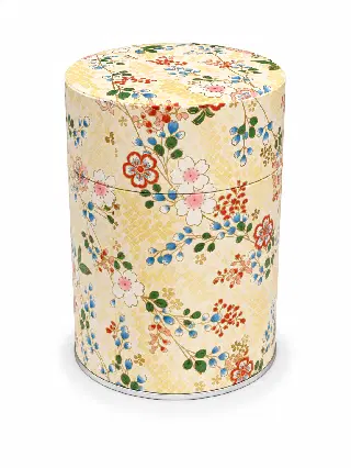 Boîte à thé washi Akemi Esprit Céladon, feuilles de ginkgo jaunes et grises, vignette 11