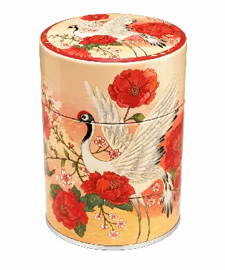 Boîte à thé illustrée Aijin Esprit Céladon, deux fillettes en kimono, paysage aquarelle, vignette 8