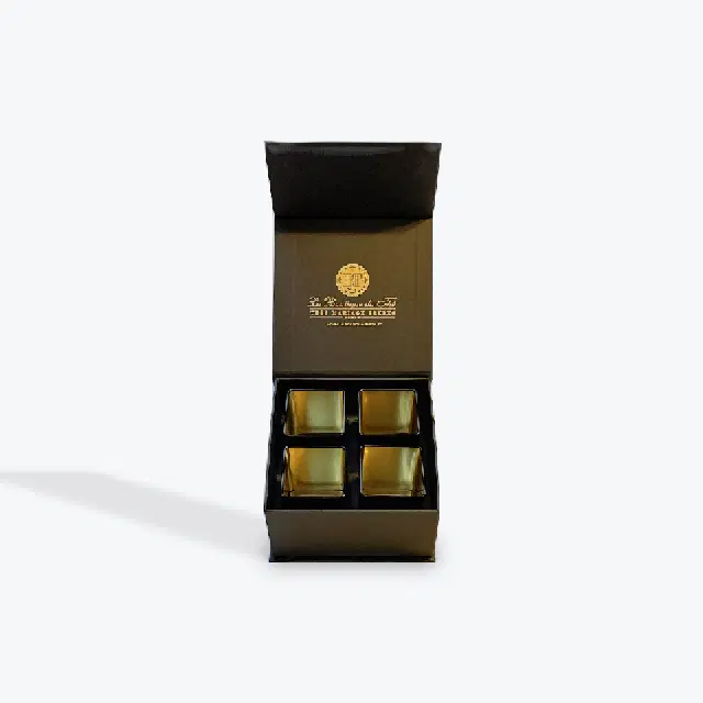 Coffret Cadeau 4 Boîtes Métal Pour Thés