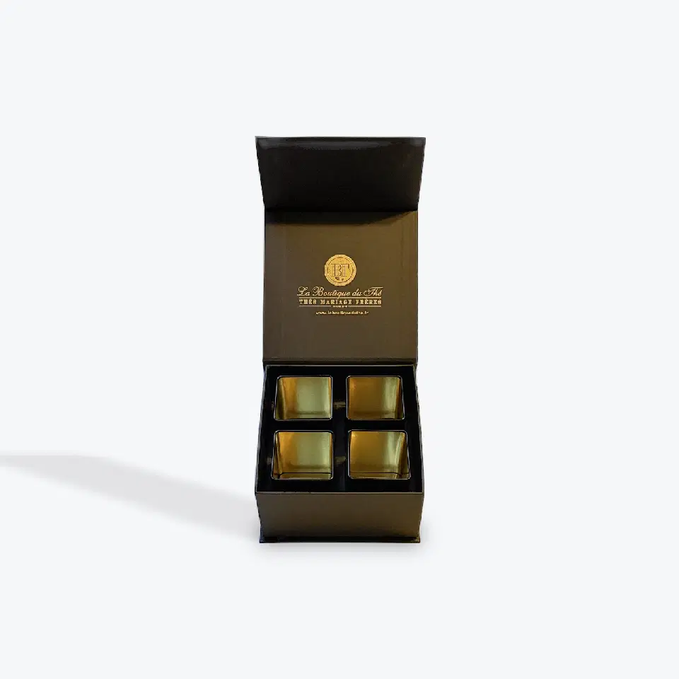 Coffret cadeau 4 boîtes métal pour thés