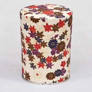Boîte à thé washi Akemi Esprit Céladon, feuilles de ginkgo jaunes et grises, vignette 31