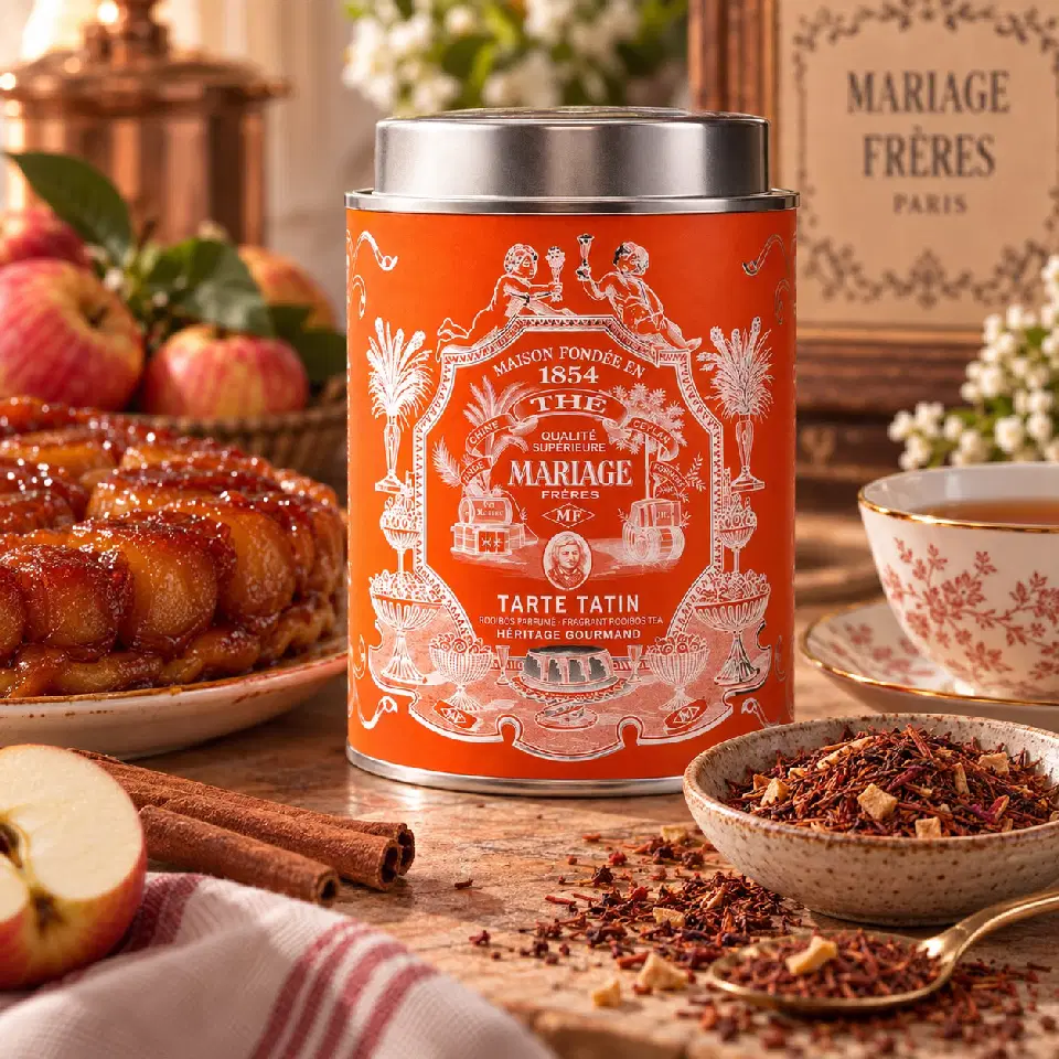 Tarte Tatin, rooibos pomme Mariage Frères