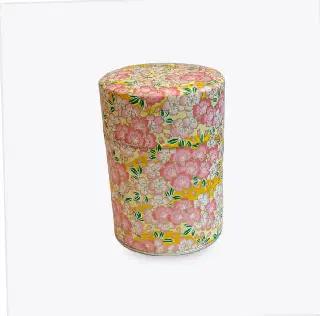 Boîte à thé washi Akemi Esprit Céladon, feuilles de ginkgo jaunes et grises, vignette 76