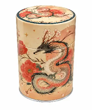 Boîte à thé illustrée Aijin Esprit Céladon, deux fillettes en kimono, paysage aquarelle, vignette 29