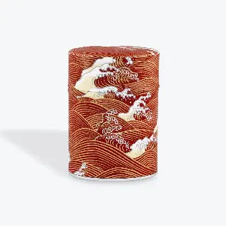 Boîte à thé washi Akemi Esprit Céladon, feuilles de ginkgo jaunes et grises, vignette 7
