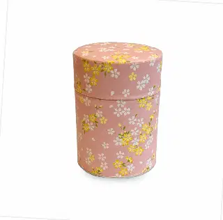 Boîte à thé washi Akemi Esprit Céladon, feuilles de ginkgo jaunes et grises, vignette 64