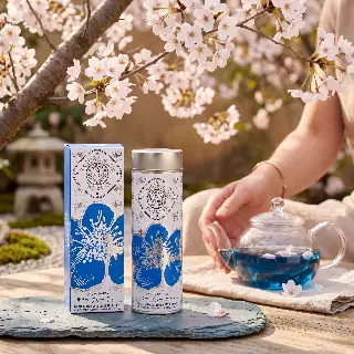 Sakura Blue, thé bleu cerisier Mariage Frères, vignette 3