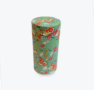 Boîte à thé washi Arida 150 g Esprit Céladon, grues blanches sur fond vert, vignette 42