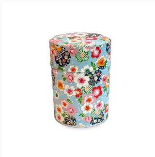 Boîte à thé washi Akemi Esprit Céladon, feuilles de ginkgo jaunes et grises, vignette 58