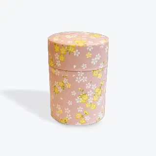 Boîte à thé washi Akemi Esprit Céladon, feuilles de ginkgo jaunes et grises, vignette 5