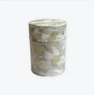 Boîte à thé washi Akemi Esprit Céladon, feuilles de ginkgo jaunes et grises, vignette 67