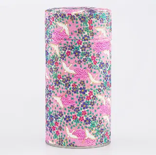 Boîte à thé washi Arida 150 g Esprit Céladon, grues blanches sur fond vert, vignette 19