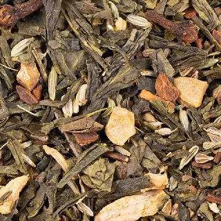 chai thé vert bio, Chai Thé Vert Sencha Épicé Bio Ombelle, mélange en vrac, vignette 1