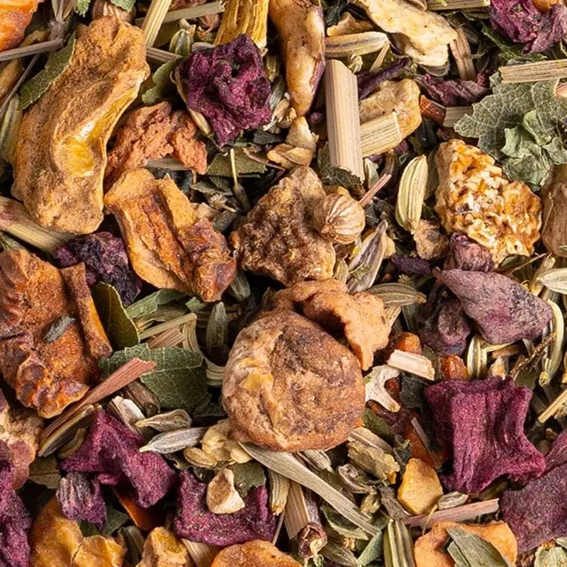infusion d'hiver bio, L'Hivernale Réconfortante Bio Ombelle, mélange en vrac