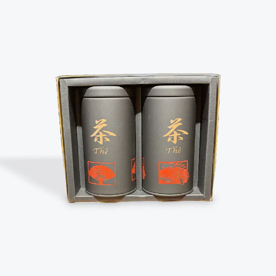 Coffret thé de 2 pièces en boîte cadeau