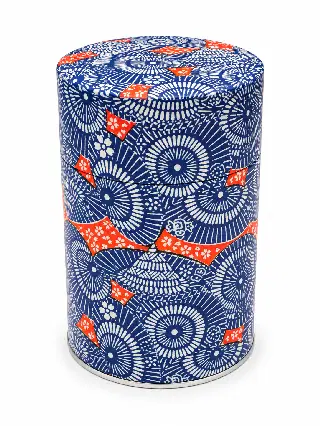 Boîte à thé washi Akemi Esprit Céladon, feuilles de ginkgo jaunes et grises, vignette 35