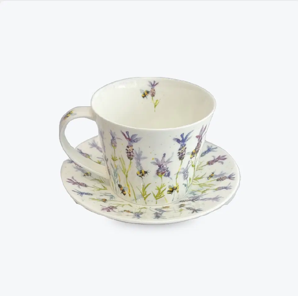 Tasse fine bone china Dunoon Busy Bees, porcelaine fine anglaise, Islay
